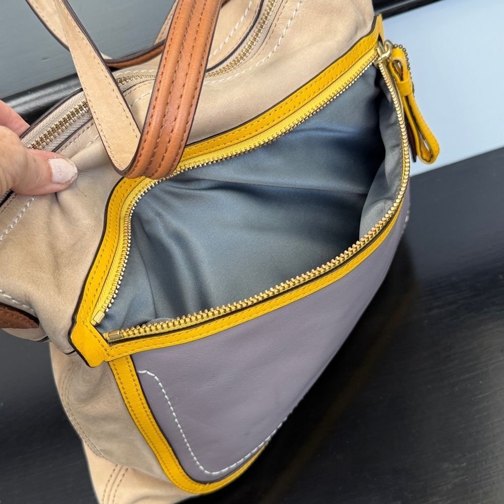 Coach genuine leather colorblock shoulder crossbody purse removable strap - Picture 11 of 13